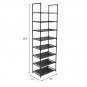 8-Tier Stackable Shoe Rack Black