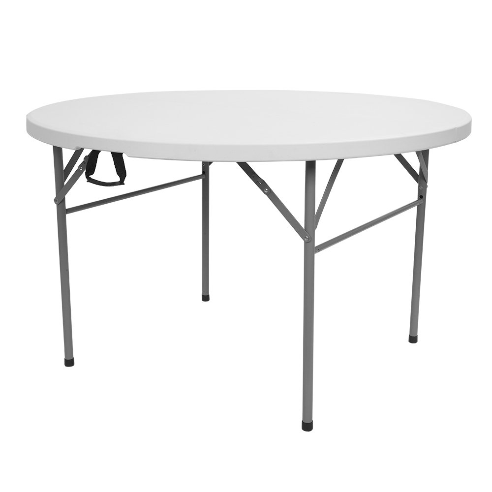 48-Inch Outdoor Folding Round Table White