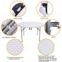 48-Inch Outdoor Folding Round Table White