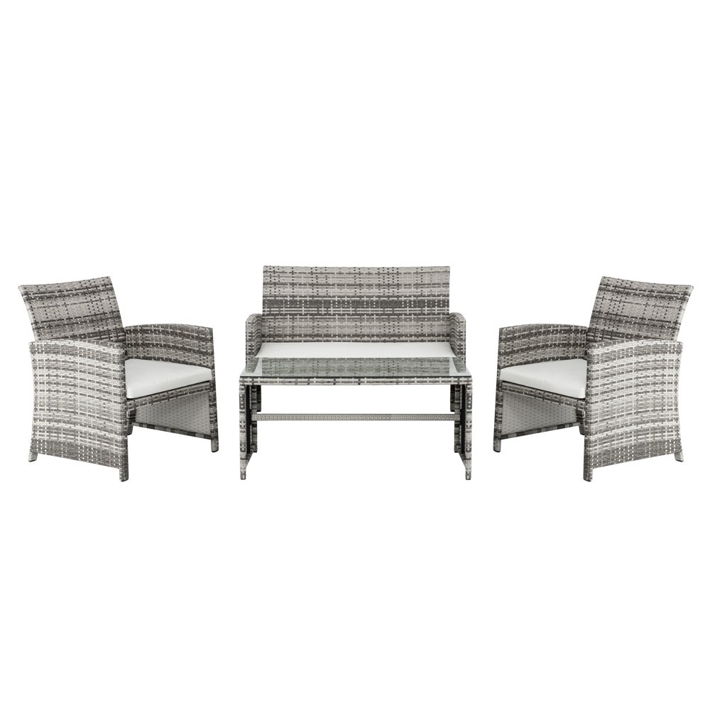 4-Piece 1 Double Seat 2 Single Seat 1 Coffee Table Combination Sofa Gray