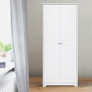 Double Door 5-Tier Storage Cabinet White