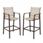 2-Pack Wrought Iron Garden Bar Chair