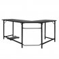 L-shaped Computer Desk Corner PC Latop Table Study Office Workstation Black