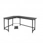 L-shaped Computer Desk Corner PC Latop Table Study Office Workstation Black
