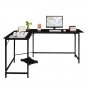 L-shaped Computer Desk Corner PC Latop Table Study Office Workstation Black