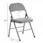 6-Pack Foldable Iron & PVC Chairs Gray