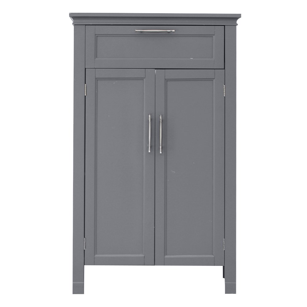 Double Doors Bathroom Cabinet Gray