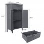 Double Doors Bathroom Cabinet Gray