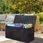 75-Gallon Outdoor Garden Plastic Storage Deck Box Black
