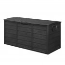 75-Gallon Outdoor Garden Plastic Storage Deck Box Black