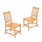 2-Pack Sturdy Bamboo Dining Chairs