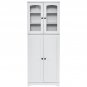 Adjustable Dividers Particleboard Triamine Veneer Acrylic Doors Sideboard White
