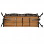 49" Outdoor Bench Outdoor Patio Garden Hardwood Slats Bench Furniture Cast Iron Frame Park Chair