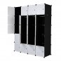 20 Cube Organizer Stackable Plastic Cube Storage Shelves with 3 Hanging Rods