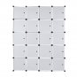 20 Cube Organizer Stackable Plastic Cube Storage Shelves with 3 Hanging Rods