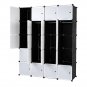 20 Cube Organizer Stackable Plastic Cube Storage Shelves with 3 Hanging Rods