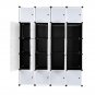 20 Cube Organizer Stackable Plastic Cube Storage Shelves with 3 Hanging Rods