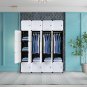 20 Cube Organizer Stackable Plastic Cube Storage Shelves with 3 Hanging Rods