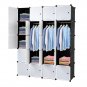 20 Cube Organizer Stackable Plastic Cube Storage Shelves with 3 Hanging Rods