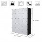 20 Cube Organizer Stackable Plastic Cube Storage Shelves with 3 Hanging Rods