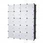 20 Cube Organizer Stackable Plastic Cube Storage Shelves with 3 Hanging Rods