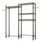 Heavy Duty Clothes Rack with Washer and Dryer Storage Shelf Black