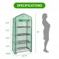 4-Tier Mini Greenhouse with PE Cover and Roll-Up Zipper