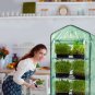 4-Tier Mini Greenhouse with PE Cover and Roll-Up Zipper