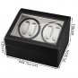 4+6 Automatic Rotation Wood Watch Winder Display Box Black
