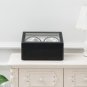 4+6 Automatic Rotation Wood Watch Winder Display Box Black