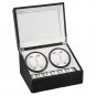 4+6 Automatic Rotation Wood Watch Winder Display Box Black