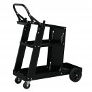 Portable Wheels Steel Welding Cart Black