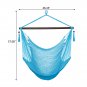 Caribbean Large Hammock Chair Swing Seat Hanging Chair with Tassels Light Blue