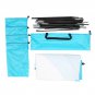 Polyester Cloth Fiber Pole Open Boat Type Beach Awning Blue White