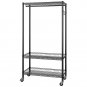 Adjustable Heavy-Duty Wire Garment Rack Clothes Rack Black