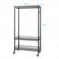 Adjustable Heavy-Duty Wire Garment Rack Clothes Rack Black
