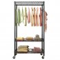 Adjustable Heavy-Duty Wire Garment Rack Clothes Rack Black