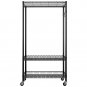 Adjustable Heavy-Duty Wire Garment Rack Clothes Rack Black