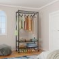 Adjustable Heavy-Duty Wire Garment Rack Clothes Rack Black