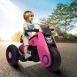 Kids Double Drive 3 Wheels Electric Motorcycle Pink
