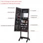 Standing Mirror Cabinet with 4-Layer Shelf & Inner Mirror Dark Brown