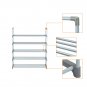 5-Tier Shoe Tower Shelf Storage Organizer Gray