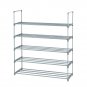 5-Tier Shoe Tower Shelf Storage Organizer Gray