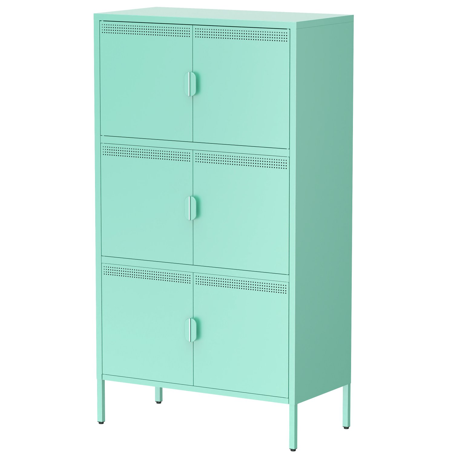 6-Door Metal Accent Storage Cabinet