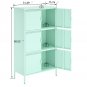 6-Door Metal Accent Storage Cabinet