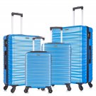 4-Piece Hardshell Luggage Sets with Spinner Wheels & TSA Lock Blue