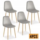 4-Pack Velvet Dining Chairs Gray