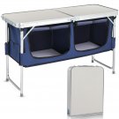 4 FT Folding Camping Table with Storage