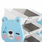 Multi-layered Plastic Kids Toys Shelf with Storage Box