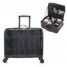 Makeup Brush Storage Organizer Luggage with Wheels